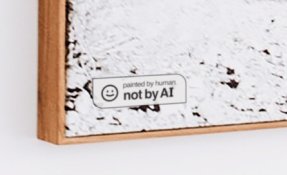 A Not By AI badge applied to artwork