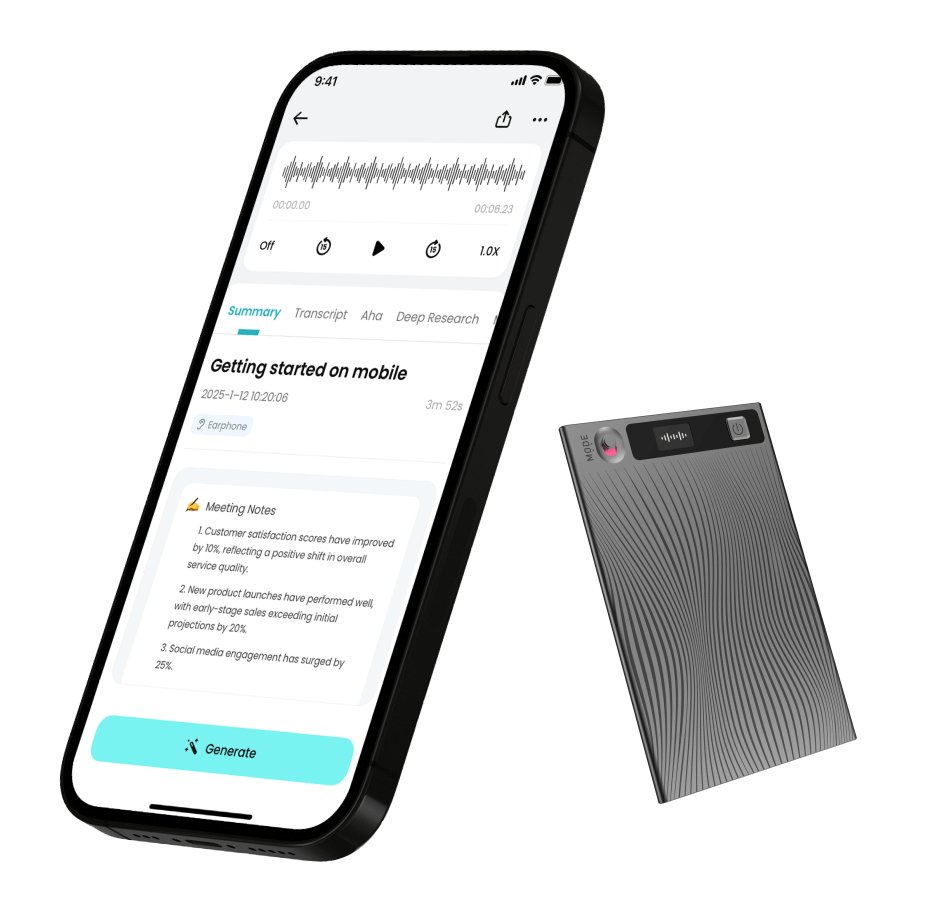 Mobvoi TicNote AI voice recorder credit card sized