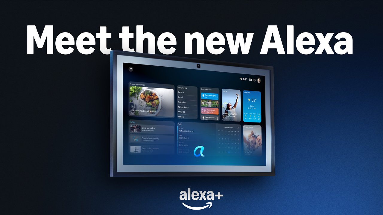 Alexa Plus interface showing new widgets and display options