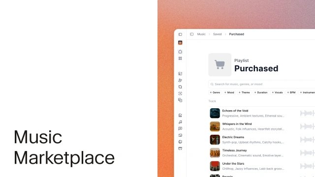ElevenLabs Music Marketplace interface