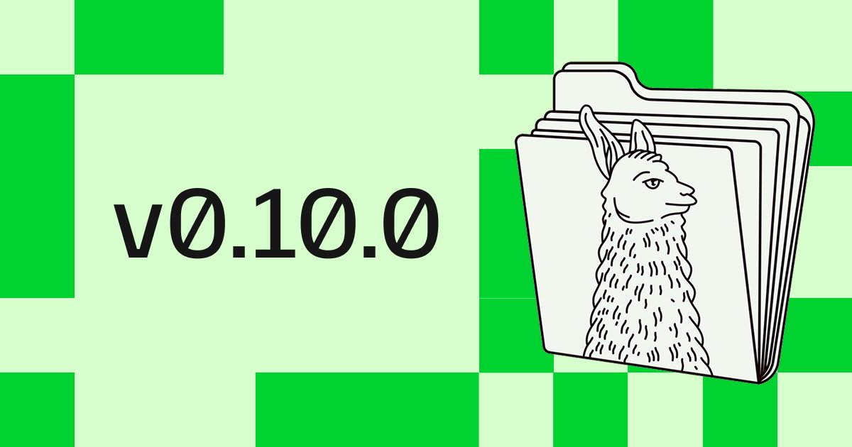 Llamafile v0.10.0 release banner showing the llama-in-folder logo