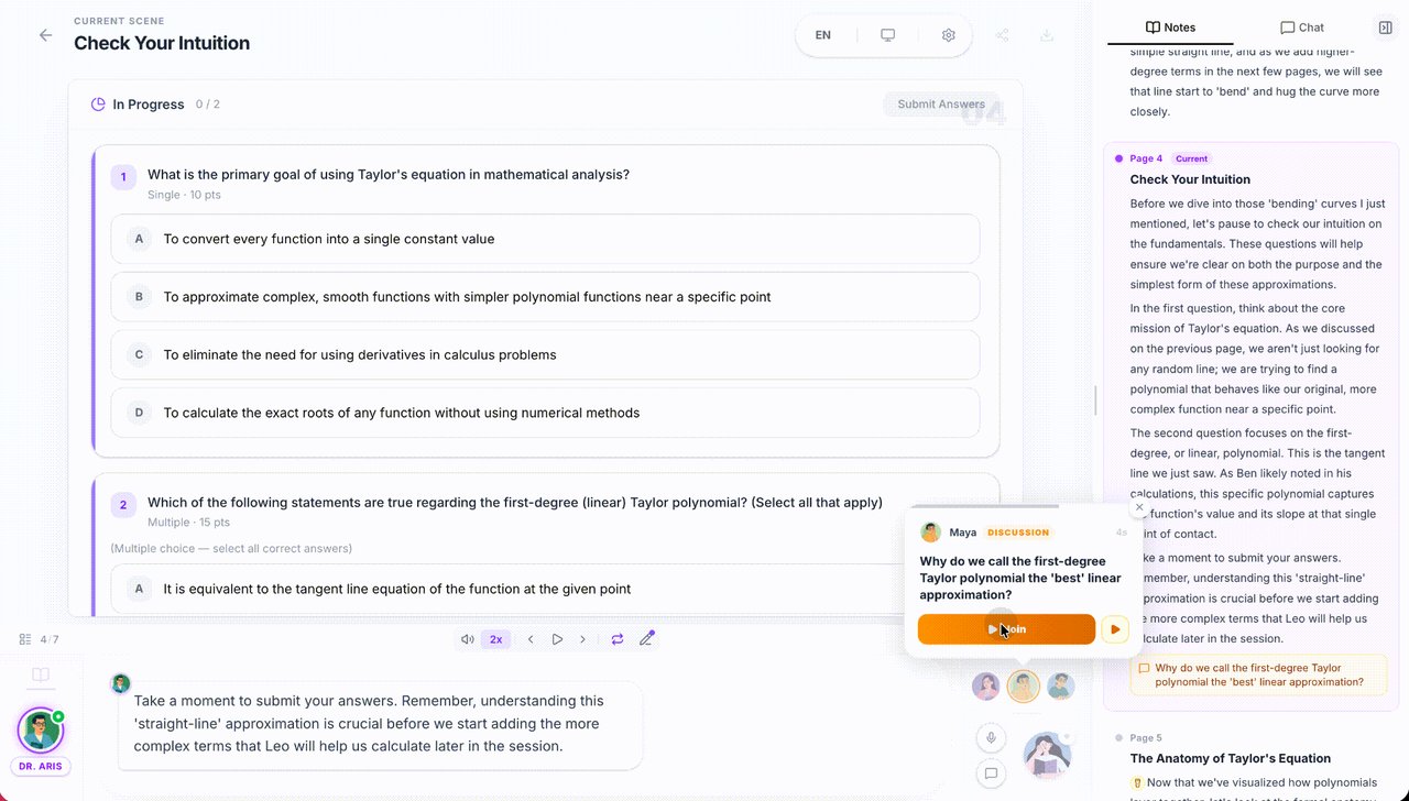 OpenMAIC multi-agent discussion demo