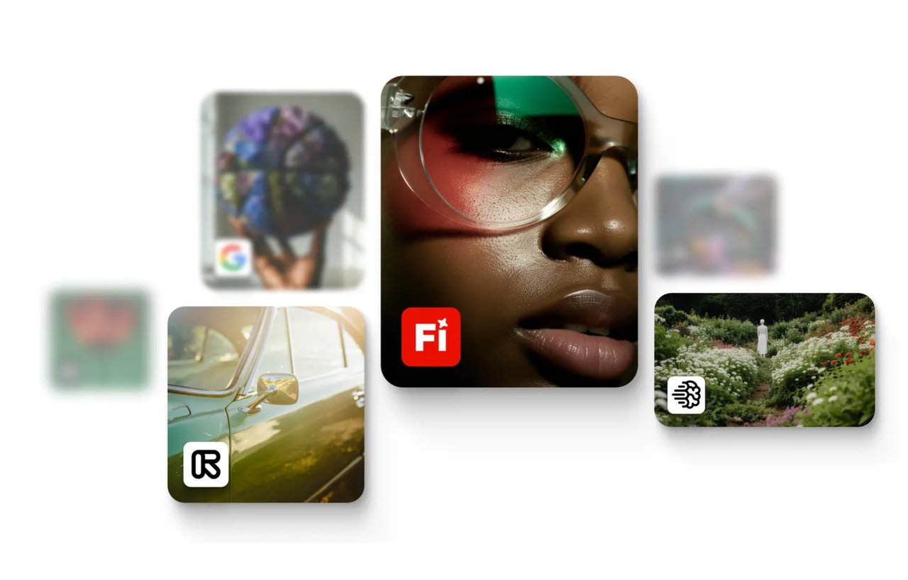 Adobe Firefly multi-model platform showing AI models from multiple providers