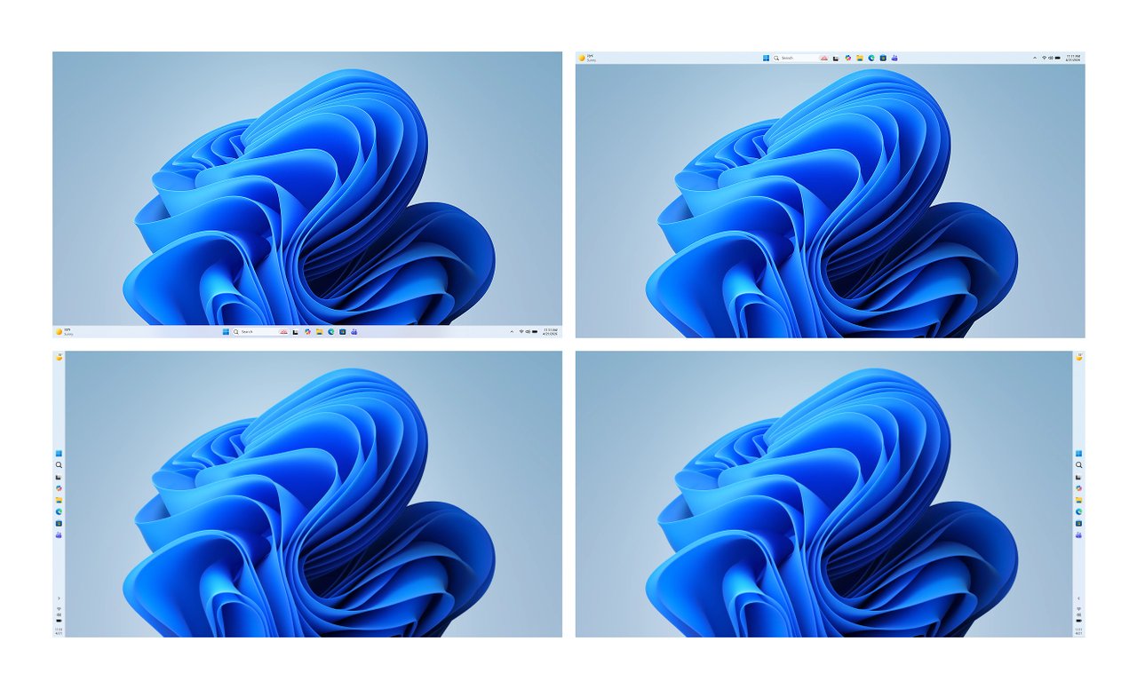 Windows 11 taskbar can now be moved to different positions