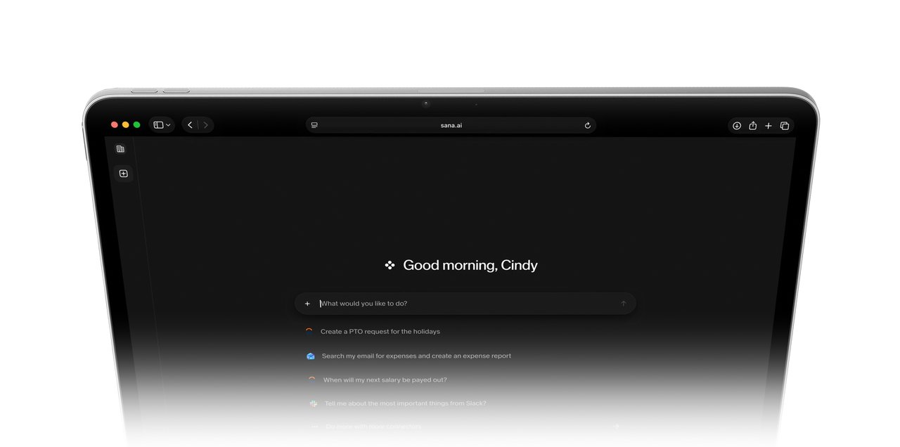 Sana from Workday AI platform interface showing multi-device support