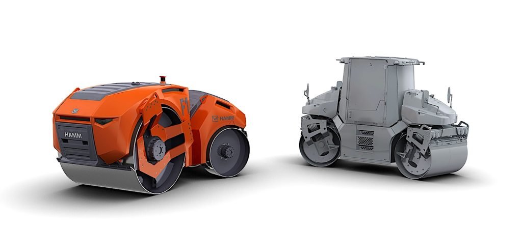 HAMM autonomous roller concept for road construction