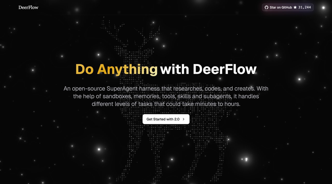 DeerFlow web interface showing research agent at work
