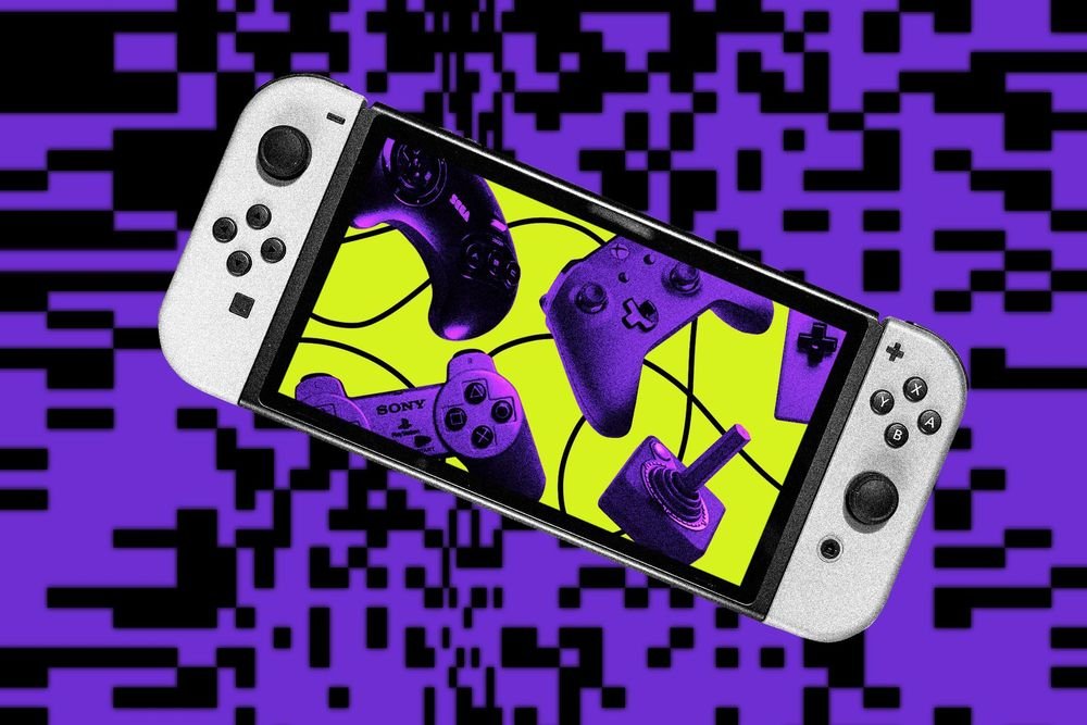 Game controller illustration representing the gaming industry's relationship with AI