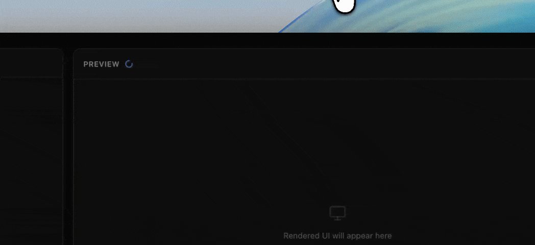 OpenUI demo showing AI generating interactive UI components in real-time