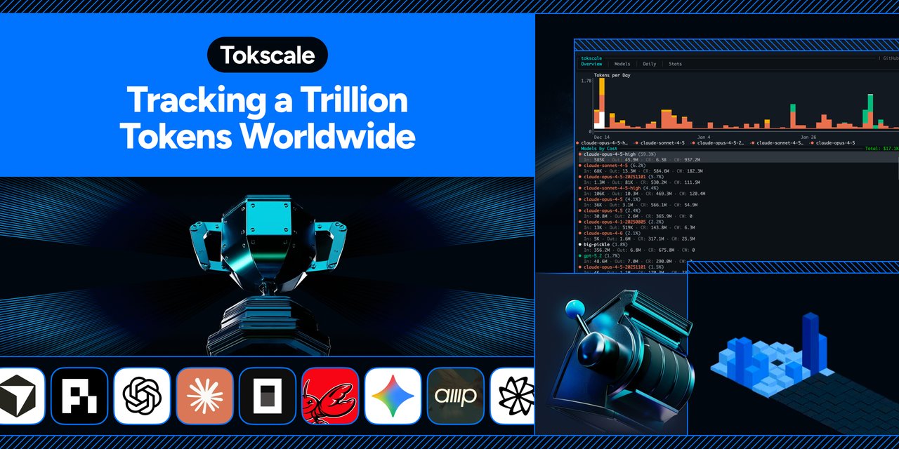 Tokscale AI token usage tracker and leaderboard dashboard