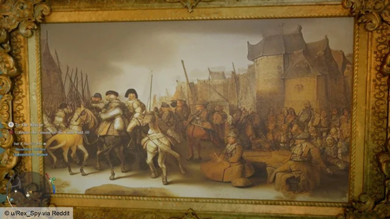 In-game painting from Crimson Desert with AI generation artifacts