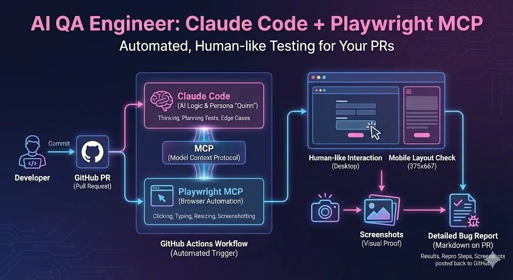 Claude AI QA testing workflow with automated mobile testing