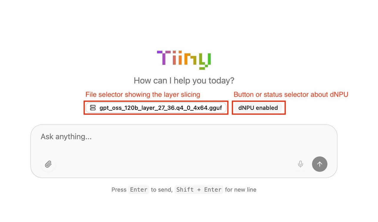 TiinyAI Pocket Lab desktop interface screenshot