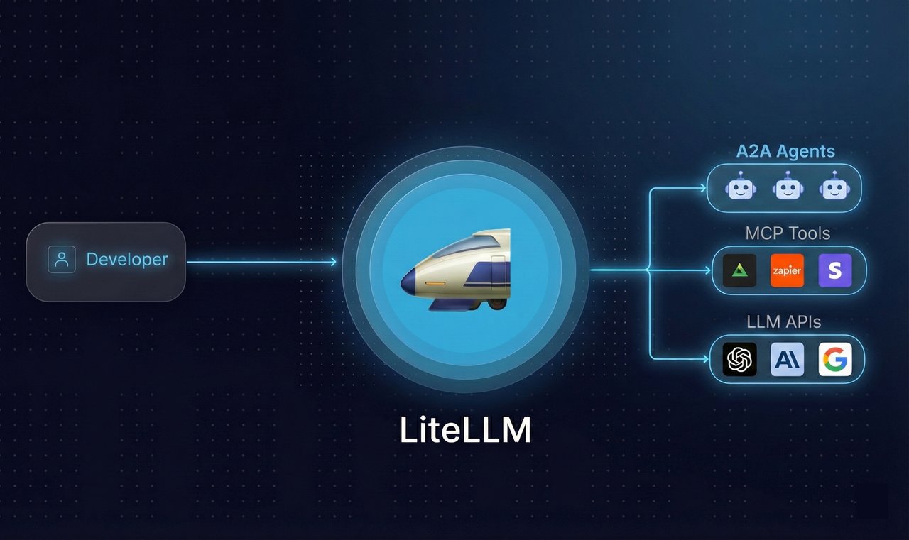 LiteLLM dashboard showing AI model management interface