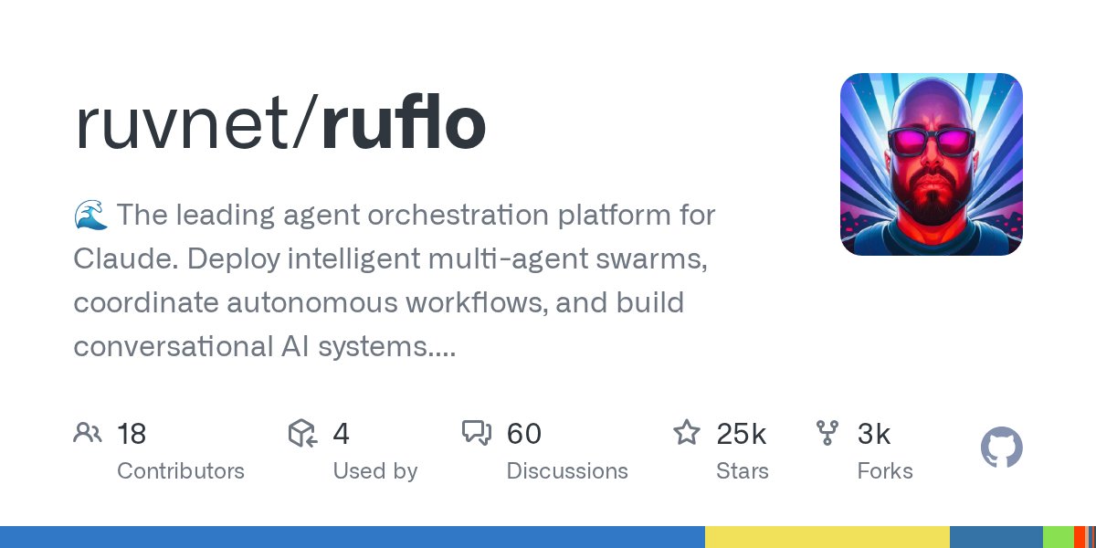 Ruflo GitHub repository - multi-agent orchestration for Claude Code