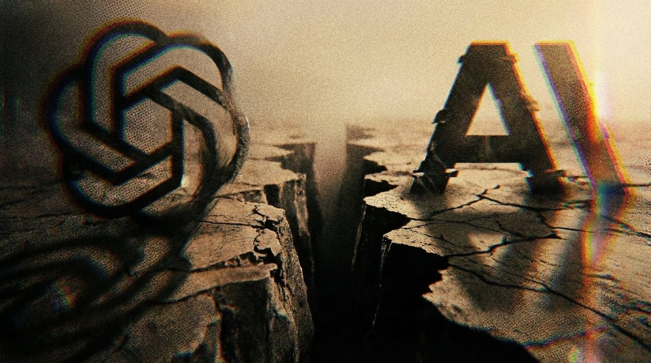 Illustration showing the split between OpenAI and Anthropic