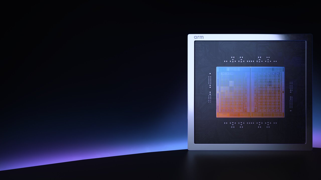 Arm AGI CPU 136-core data center AI chip official render