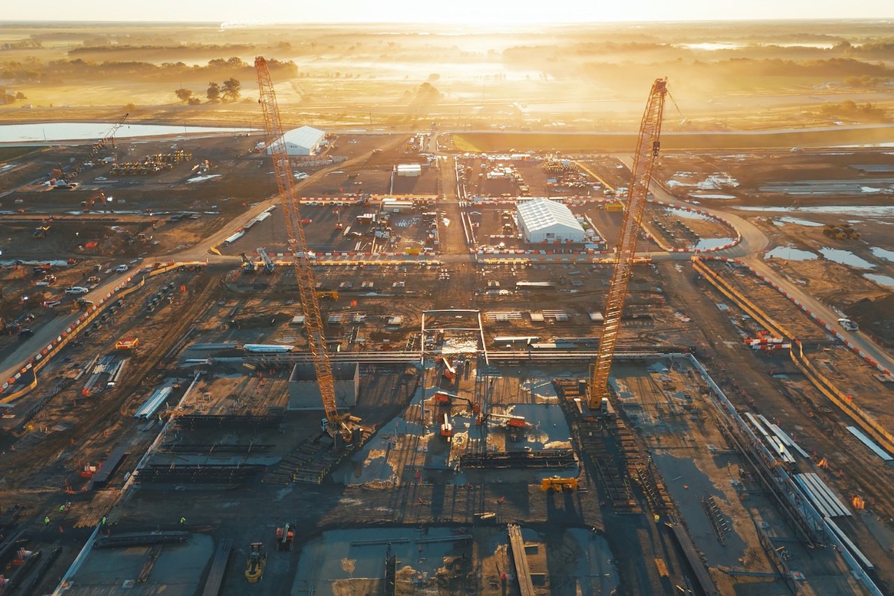 Meta Hyperion AI data center construction site in Richland Parish, northeastern Louisiana