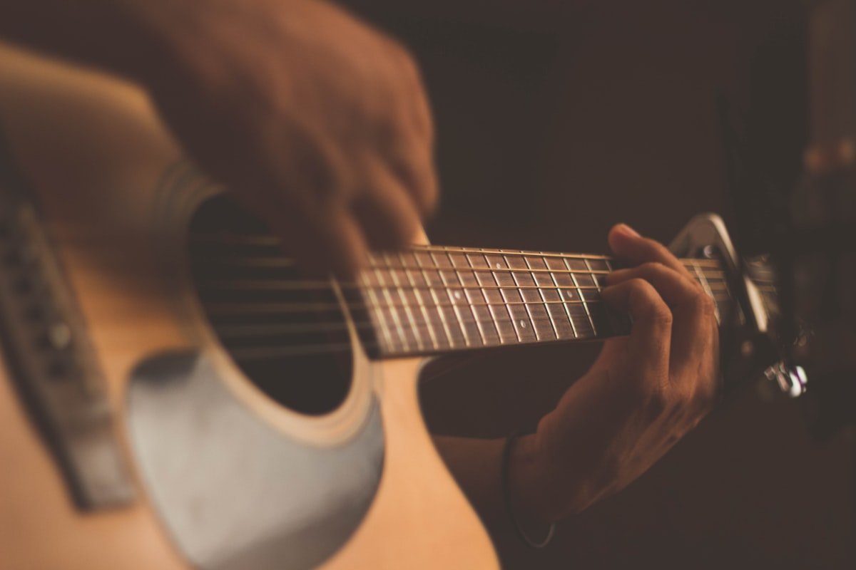 Acoustic guitar representing folk music vulnerable to AI voice cloning fraud on streaming platforms