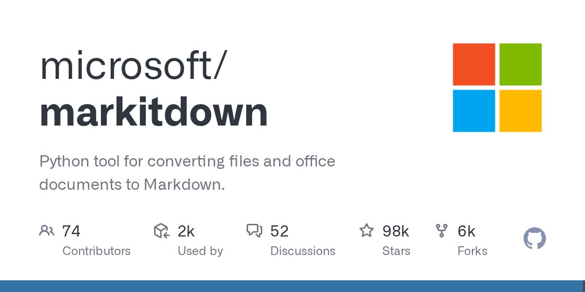 MarkItDown GitHub Trending repository by Microsoft — free Python tool converting Office documents to Markdown for AI workflows