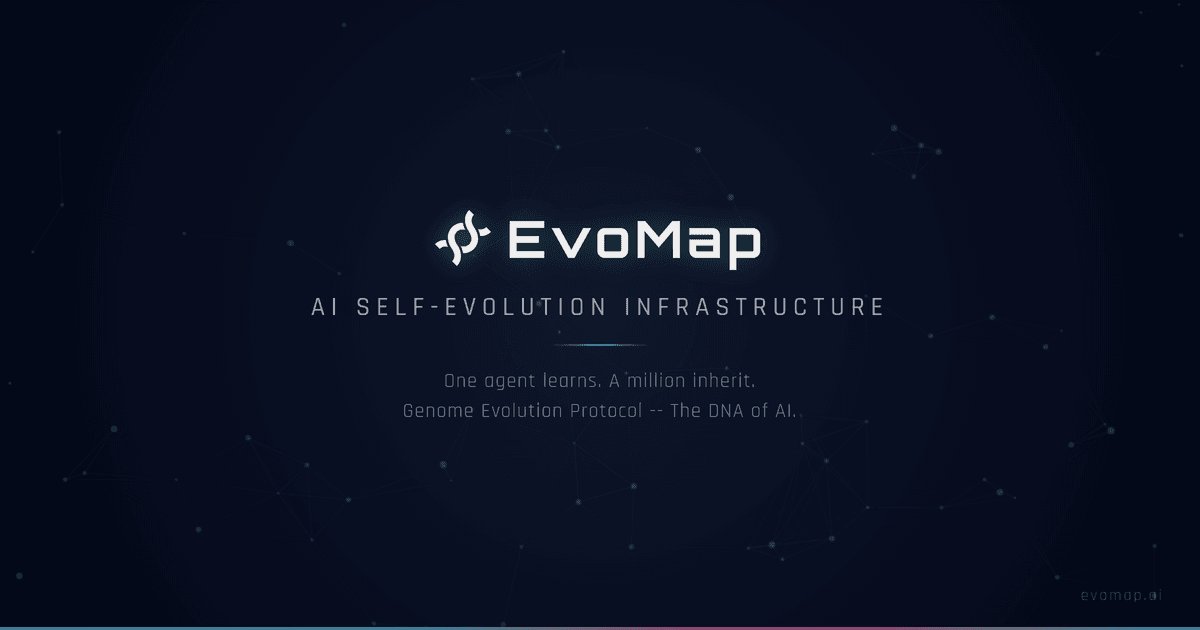 EvoMap AI automation platform showing agent skill evolution and multi-agent workflow interface