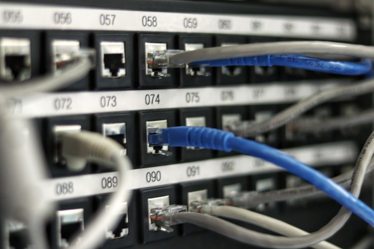Linux server rack infrastructure in a data center used for AI workloads and hardware benchmarking